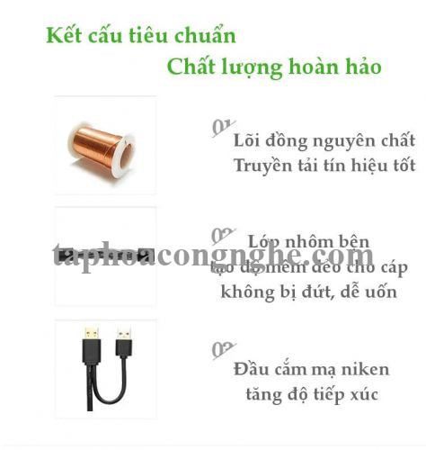 Ugreen 20214 10M màu Đen Cáp tín hiệu nối dài USB 2.0 có chip khuếch đại hỗ trợ nguồn USB US137 30020214